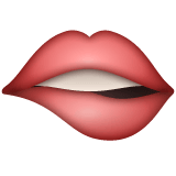 Whatsapp design of the biting lip emoji verson:2.23.2.72