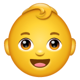 Whatsapp design of the baby emoji verson:2.23.2.72