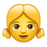 Whatsapp design of the girl emoji verson:2.23.2.72