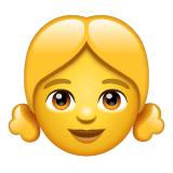 Whatsapp design of the girl emoji verson:2.23.2.72