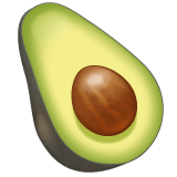 Whatsapp design of the avocado emoji verson:2.23.2.72