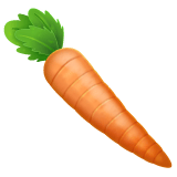 Whatsapp design of the carrot emoji verson:2.23.2.72