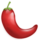 Whatsapp design of the hot pepper emoji verson:2.23.2.72