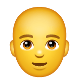 Whatsapp design of the man: bald emoji verson:2.23.2.72