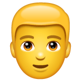 Whatsapp design of the man: blond hair emoji verson:2.23.2.72