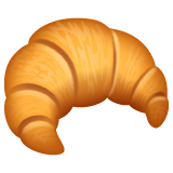 Whatsapp design of the croissant emoji verson:2.23.2.72