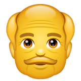 Whatsapp design of the old man emoji verson:2.23.2.72