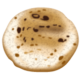 Whatsapp design of the flatbread emoji verson:2.23.2.72