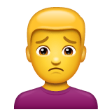 Whatsapp design of the man frowning emoji verson:2.23.2.72