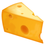 Whatsapp design of the cheese wedge emoji verson:2.23.2.72