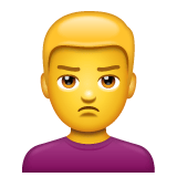 Whatsapp design of the man pouting emoji verson:2.23.2.72