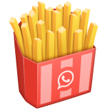 Whatsapp design of the french fries emoji verson:2.23.2.72