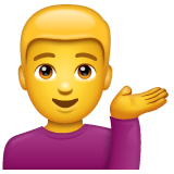 Whatsapp design of the man tipping hand emoji verson:2.23.2.72