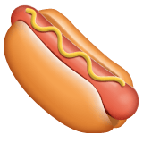 Whatsapp design of the hot dog emoji verson:2.23.2.72