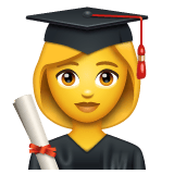 Whatsapp design of the woman student emoji verson:2.23.2.72