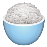 Whatsapp design of the cooked rice emoji verson:2.23.2.72