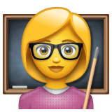 Whatsapp design of the woman teacher emoji verson:2.23.2.72