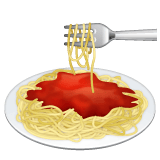 Whatsapp design of the spaghetti emoji verson:2.23.2.72