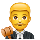 Whatsapp design of the man judge emoji verson:2.23.2.72