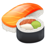 Whatsapp design of the sushi emoji verson:2.23.2.72