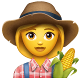 Whatsapp design of the woman farmer emoji verson:2.23.2.72