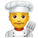 Whatsapp design of the man cook emoji verson:2.23.2.72