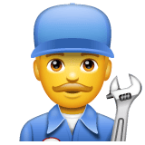 Whatsapp design of the man mechanic emoji verson:2.23.2.72