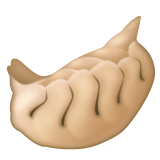 Whatsapp design of the dumpling emoji verson:2.23.2.72