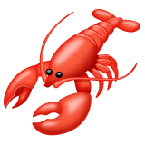 Whatsapp design of the lobster emoji verson:2.23.2.72