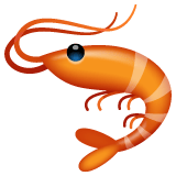 Whatsapp design of the shrimp emoji verson:2.23.2.72