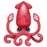 Whatsapp design of the squid emoji verson:2.23.2.72