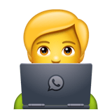 Whatsapp design of the technologist emoji verson:2.23.2.72