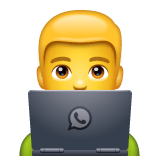 Whatsapp design of the man technologist emoji verson:2.23.2.72