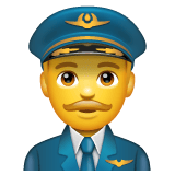 Whatsapp design of the man pilot emoji verson:2.23.2.72