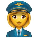 Whatsapp design of the woman pilot emoji verson:2.23.2.72