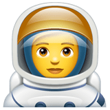 Whatsapp design of the astronaut emoji verson:2.23.2.72
