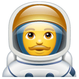 Whatsapp design of the man astronaut emoji verson:2.23.2.72