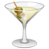 Whatsapp design of the cocktail glass emoji verson:2.23.2.72