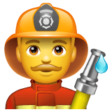 Whatsapp design of the man firefighter emoji verson:2.23.2.72