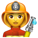 Whatsapp design of the woman firefighter emoji verson:2.23.2.72
