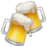 Whatsapp design of the clinking beer mugs emoji verson:2.23.2.72