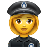 Whatsapp design of the woman police officer emoji verson:2.23.2.72