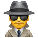 Whatsapp design of the man detective emoji verson:2.23.2.72