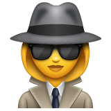 Whatsapp design of the woman detective emoji verson:2.23.2.72