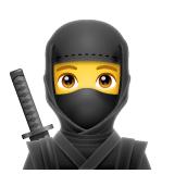 Whatsapp design of the ninja emoji verson:2.23.2.72