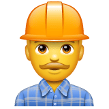 Whatsapp design of the man construction worker emoji verson:2.23.2.72
