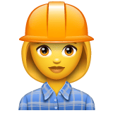 Whatsapp design of the woman construction worker emoji verson:2.23.2.72