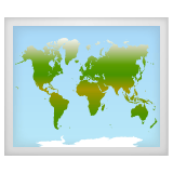 Whatsapp design of the world map emoji verson:2.23.2.72