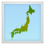 Whatsapp design of the map of Japan emoji verson:2.23.2.72