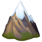 Whatsapp design of the snow-capped mountain emoji verson:2.23.2.72